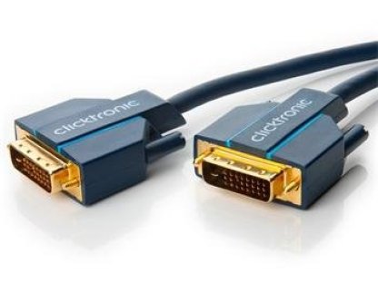 CLICKTRONIC kabel DVI-DVI, M/M, propojovací, 1m, modrý (CLICK70331)