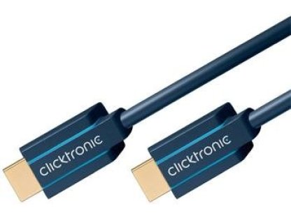 CLICKTRONIC kabel HDMI-HDMI, M/M, propojovací, 2m, modrý, v2.1 (CLICK40990)