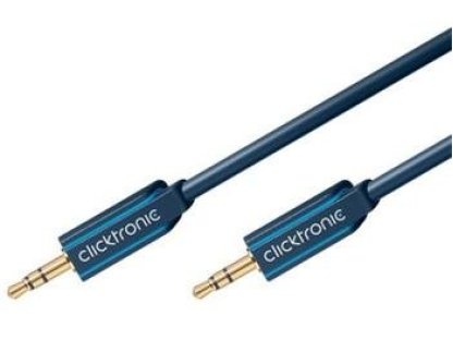 CLICKTRONIC kabel Jack 3.5-Jack 3.5, M/M, propojovací, 1m, modrý (CLICK70476)