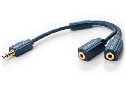 CLICKTRONIC redukce Jack 3.5mm-2xJack 3,5mm, M/2xF, 0,1m (CLICK70491)
