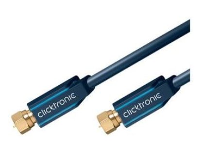 CLICKTRONIC satelitní kabel, F-F, M/M, 2m, modrý (CLICK70390)