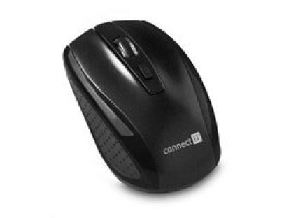 CONNECT IT Bezdrátová optická myš (+ 2x AAA baterie zdarma), černá (CI-1223)