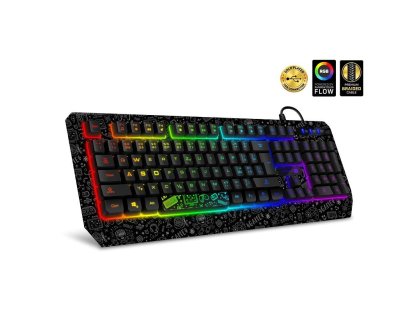 CONNECT IT DOODLE RGB - podsvícená klávesnice, USB, černá, CZ/SK (CKB-3530-DD)