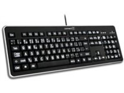 CONNECT IT klávesnice velké znaky s bílým LED podsvícením, CZ/SK (CI-71)