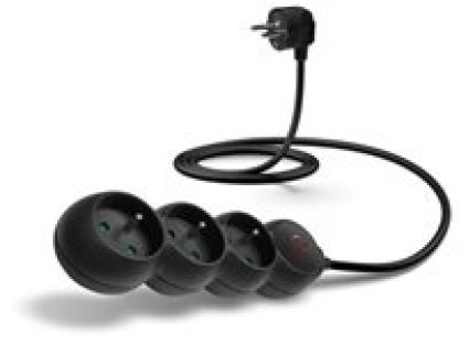 CONNECT IT prodlužovací kabel 230 V, 3 zásuvky, 1,5 m, s vypínačem (černý) (CES-1014-BK)