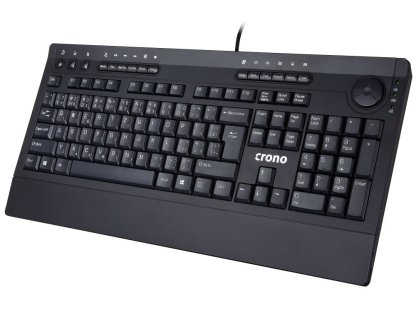 CRONO CK2111 multimediální klávesnice, USB, černá, CZ/SK (CK2111)