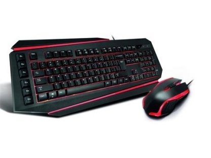 CRONO CM637 - set herní klávesnice a myši, USB, černá / červená, CZ/SK (CM637)