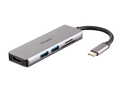 D-LINK 5-in-1 USB-C Hub with HDMI and SD/microSD Card Reader (DUB-M530)