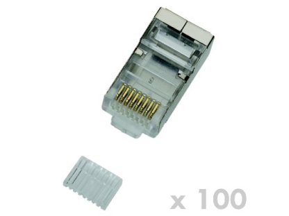 DATACOM Konektor RJ45 STP 8p8c Cat6 drát 100ks (4135)