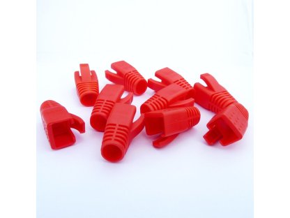 DATACOM krytka pro RJ45 (CAT6A,CAT7) červený (10ks) (4394)