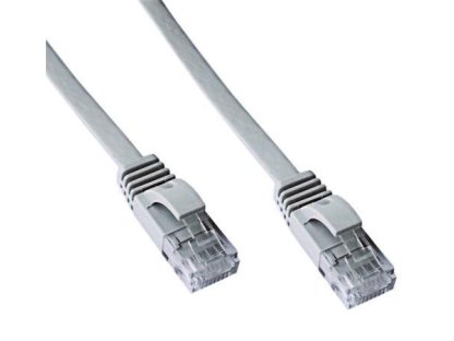DATACOM Patch cord UTP CAT6  3m šedý FLAT plochý (1443)