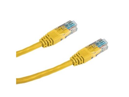 DATACOM patch kabel UTP, RJ45-RJ45, CAT5e, 1,5m, žlutý (1485)