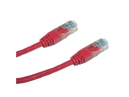 DATACOM patch kabel UTP, RJ45-RJ45, CAT5e, 1m, červený (1512)