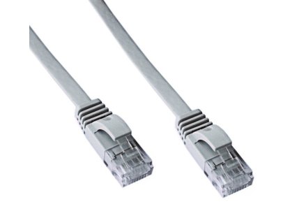 DATACOM patch kabel UTP, RJ45-RJ45, CAT6, 5m, šedý, plochý (1444)