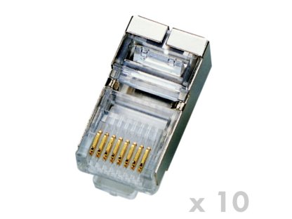 DATACOM RJ45 STP Cat5e 8p8c 10 ks, pro drát (4126)