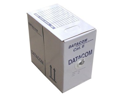DATACOM UTP kabel drát CAT6 PVC 305m box šedý (1125)