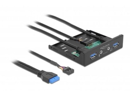 DELOCK 3.5” USB 3.2 Gen 1 přední panel 2 x USB Typ-A + HD-Audio (64150)
