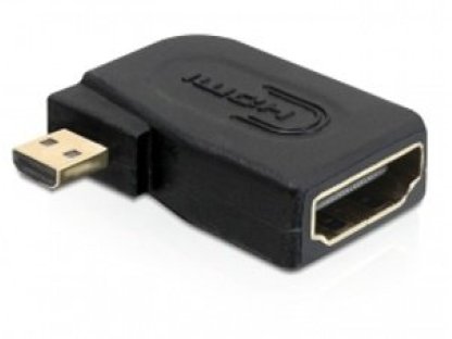 DELOCK adaptér HDMI-HDMI micro, F/M, pravoúhlý (65352)