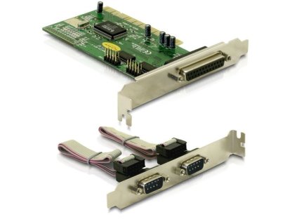DELOCK adapter PCI card - 1x Parallel & 2x Serial (89004)