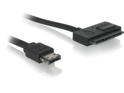 DELOCK kabel, eSATAp-SATA, propojovací, 22 pin, 0,5m, černý (84396)