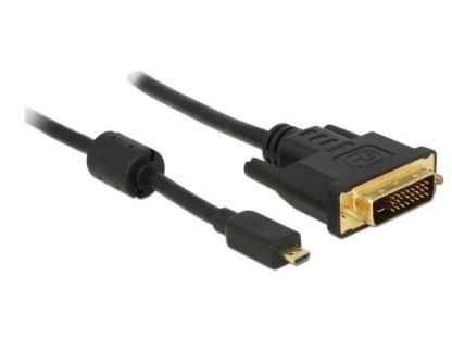 DELOCK kabel Micro-D HDMI-DVI, M/M, propojovací, 2m, černý (83586)