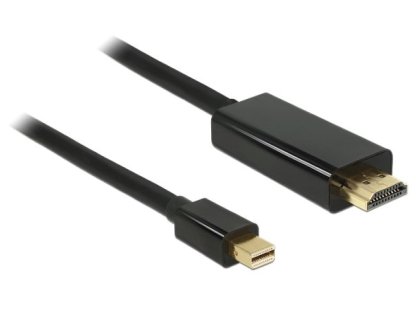 DELOCK kabel Mini DisplayPort-HDMI, M/M, propojovací, 2m, černý (83699)