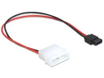 DELOCK kabel napájecí Molex-SATA slim, M/F, 0,24m (82913)