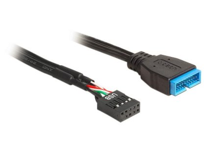 DELOCK kabel USB, 2.0 9pin-3.0 19pin, F/M, 0,3m (83281)