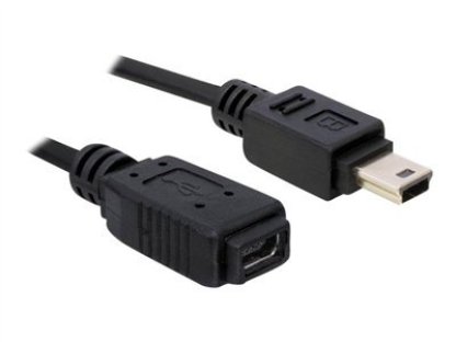 DELOCK - Kabel USB - mini-USB typ B (M) do mini-USB typ B (F) - 1 m (82667)