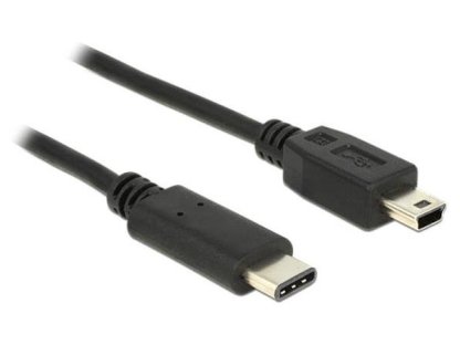 DELOCK Kabel USB Type-C - USB Mini-B, M/M, 0,5m, černý (83335)