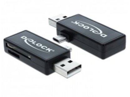 DELOCK Micro USB OTG ctecka karet + USB A samec (91731)