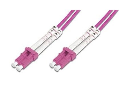 DIGITUS Fiber Optic Patch Cord, LC/LC Multimode 50/125 µ, OM4, Duplex, 3m (DK-2533-03-4)