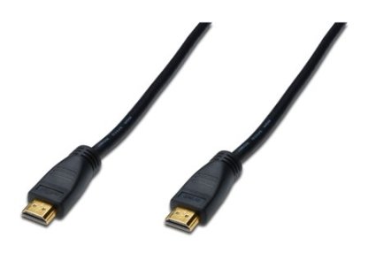 DIGITUS kabel HDMI-HDMI, M/M, propojovací,10m, černý, s integrovaným zesilovačem (AK-330105-100-S)