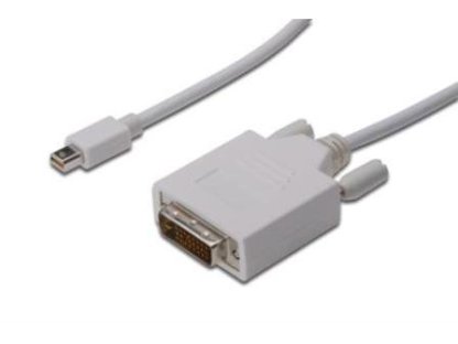 DIGITUS kabel Mini DisplayPort-DVI, M/M, propojovací, 2m, bílý (AK-340305-020-W)