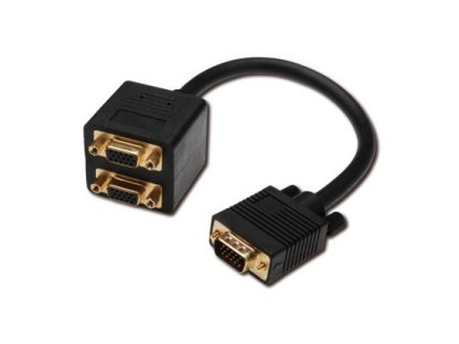 DIGITUS rozbočovač VGA-2xVGA, M/2xF, 0,2m (AK-310400-002-S)