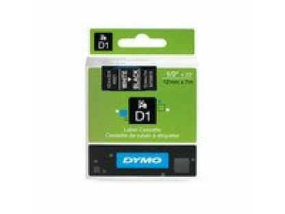 DYMO páska D1 12mm x 7m bílá na černé (S0720610)