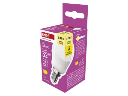EMOS LED CLS MINI GLOBE 2,5W(32W) 350lm E14 WW (1525731230)