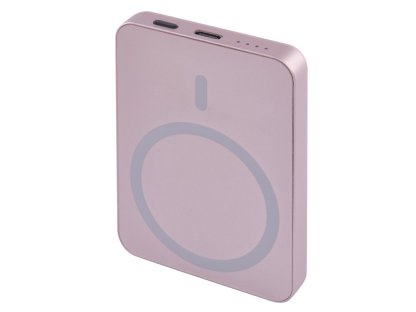 EMOS POWERBANKA WI 522, bezdrátové nabíjení 20W, 5.000mAh, LOSOSOVÁ, 1xUSB-C (1613055500)