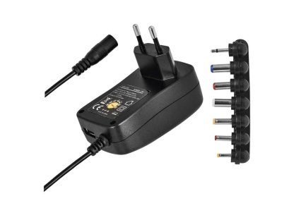 EMOS univerzální napájecí zdroj pulzní N3113, 3-12 V / 2.25 A max., s hrebínkem, USB (1703225021)