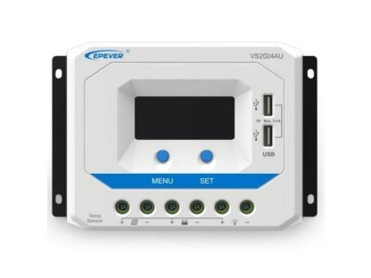 EPEVER VS1024AU solární PWM regulátor 12/24 V, 10 A, USB, vstup 50V (VS1024AU)
