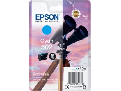 EPSON 502 originální cartridge azurová (C13T02V24010)