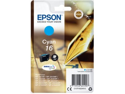 Epson inkoustová náplň  T1622/ Singlepack 16 DURABrite Ultra Ink/ azurová (C13T16224012)