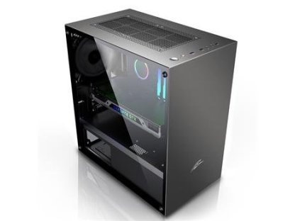 EVOLVEO M4, case mATX, 2x USB2.0 / 1x USB3.0 / 120mm LED / cerný s pruhlednou bocnicí (CAEM4)