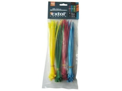 Extol Premium Vázací pásek 3.6x200mm 4barvy 100ks (zvp20color)
