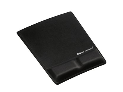 FELLOWES podložka pod myš a zápěstí Health-V penová Microban Lycra černá (FELFERGWMPADPFOAMHN)
