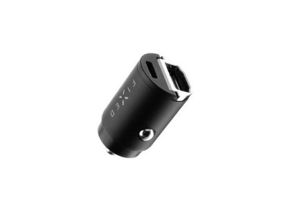 FIXED Autonabíječka s USB-C a USB-A výstupem, PD30W-černá (FIXCC30M-CU-BK)