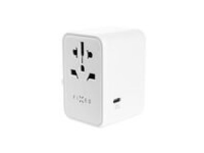 FIXED Voyager 65W Cestovní adaptér pro EU  UK a USA/AUS s 3xUSB-C a 2xUSB výstupem PD bílá (FIXCT65-3C2A-WH)