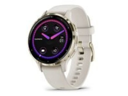 GARMIN Venu® 3S, Nerezová luneta Soft Gold, pouzdro Ivory, silikonový remínek (010-02785-04)