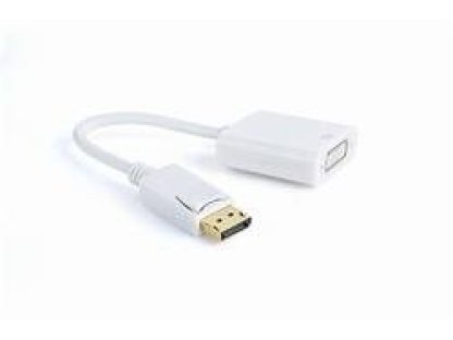 GEMBIRD adaptér DisplayPort v.1 (M) na Dual Link DVI (F) 0.1m kabel, bílý (A-DPM-DVIF-002-W)