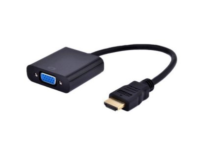 GEMBIRD Adapter HDMI - VGA, M/F, 0,15m, černý + audio (A-HDMI-VGA-03)